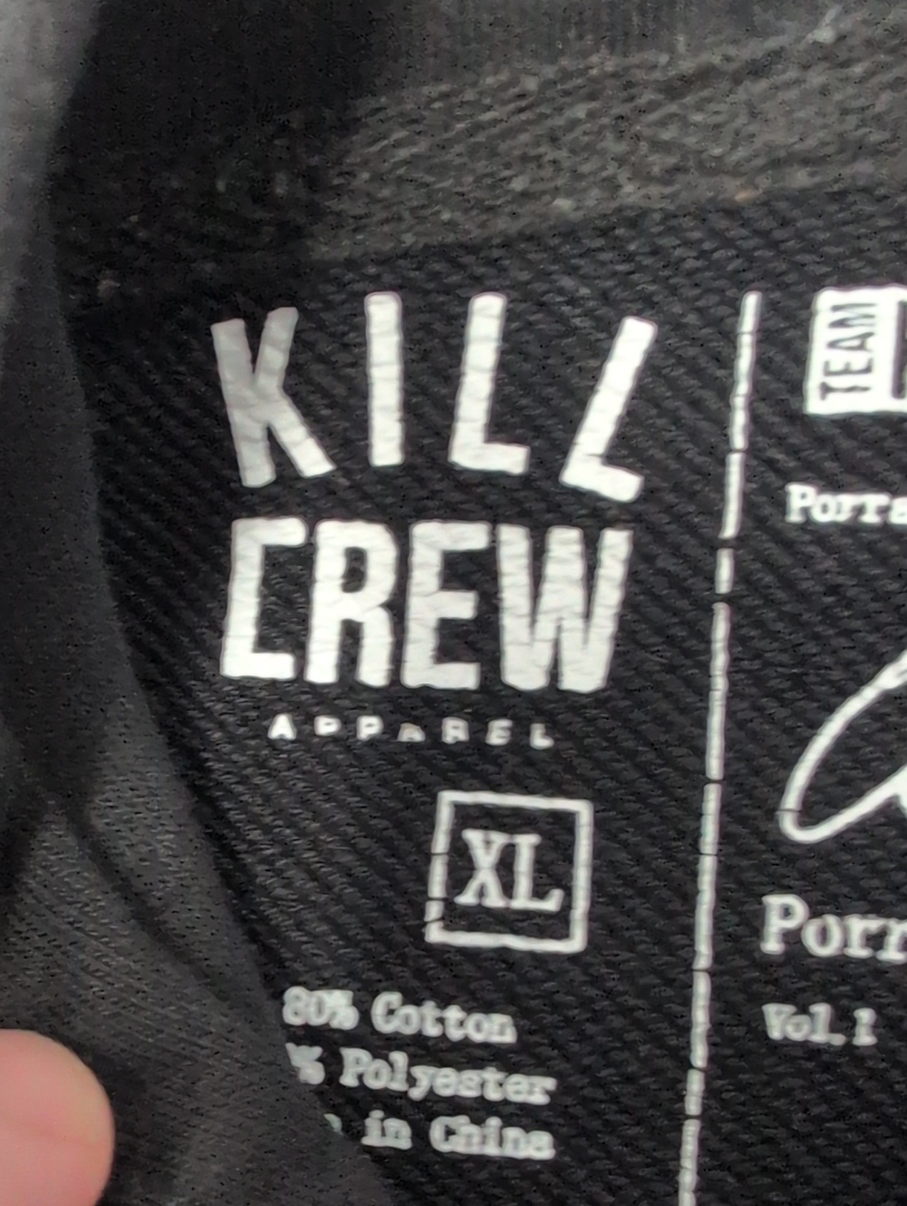 Kill Crew Fighter’s Club Wolves Among Sheep Porrada Series Black Hoodie Size XL - Picture 8 of 9